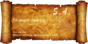 Stanga Appia névjegykártya